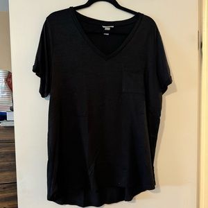 Ava & Viv Dressy T-shirt in Black, size 1X